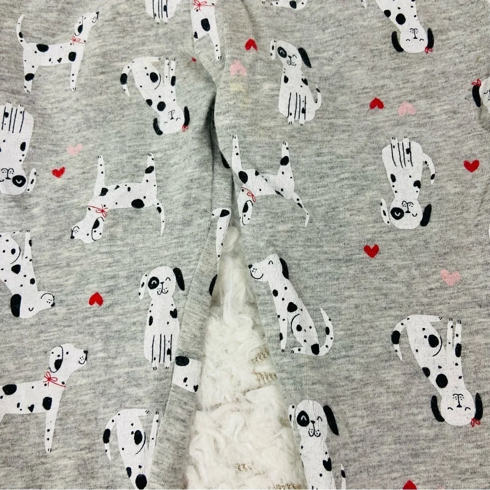 Carter's Pink & Gray dalmatian Dog pink ruffle long sleeve gray stretch leggings - Picture 16 of 17
